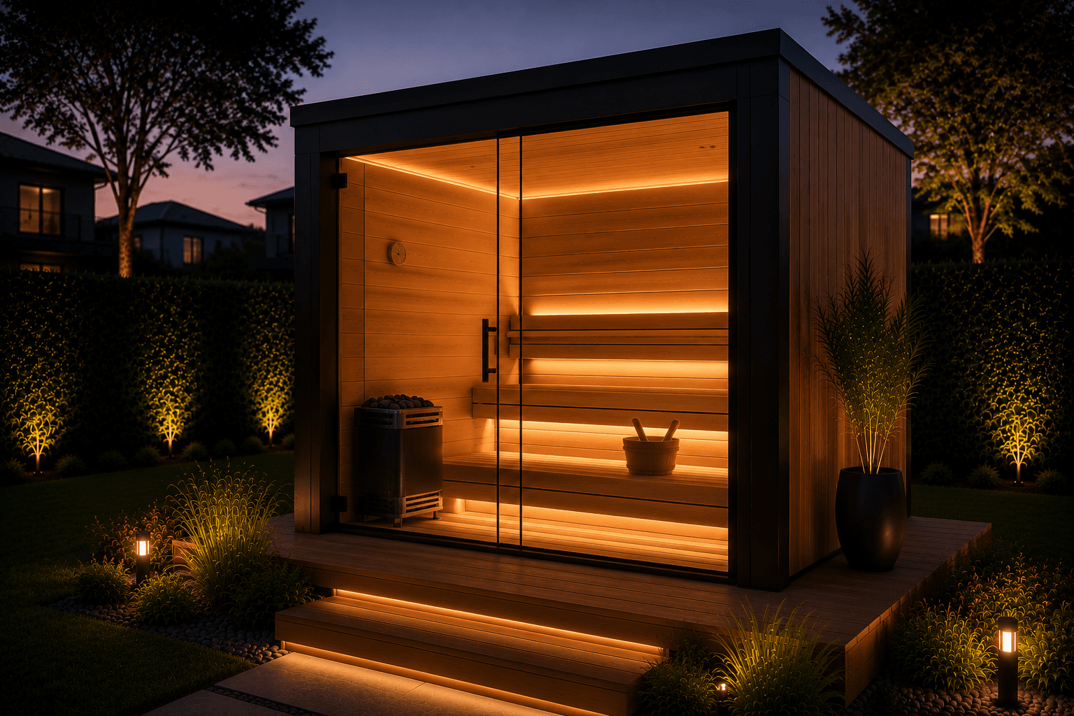 Sauna atardecer