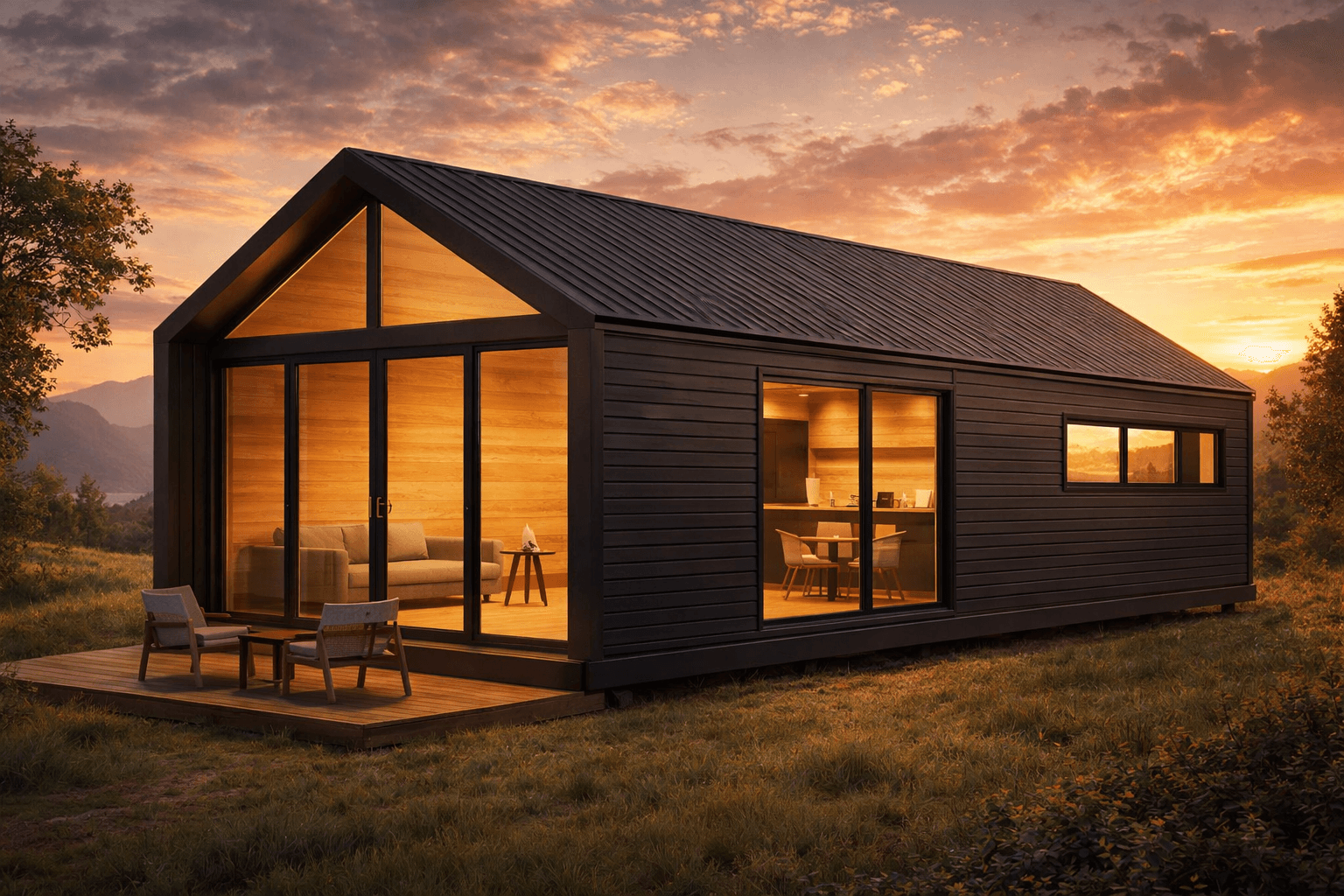 Vivienda MATTSAY atardecer
